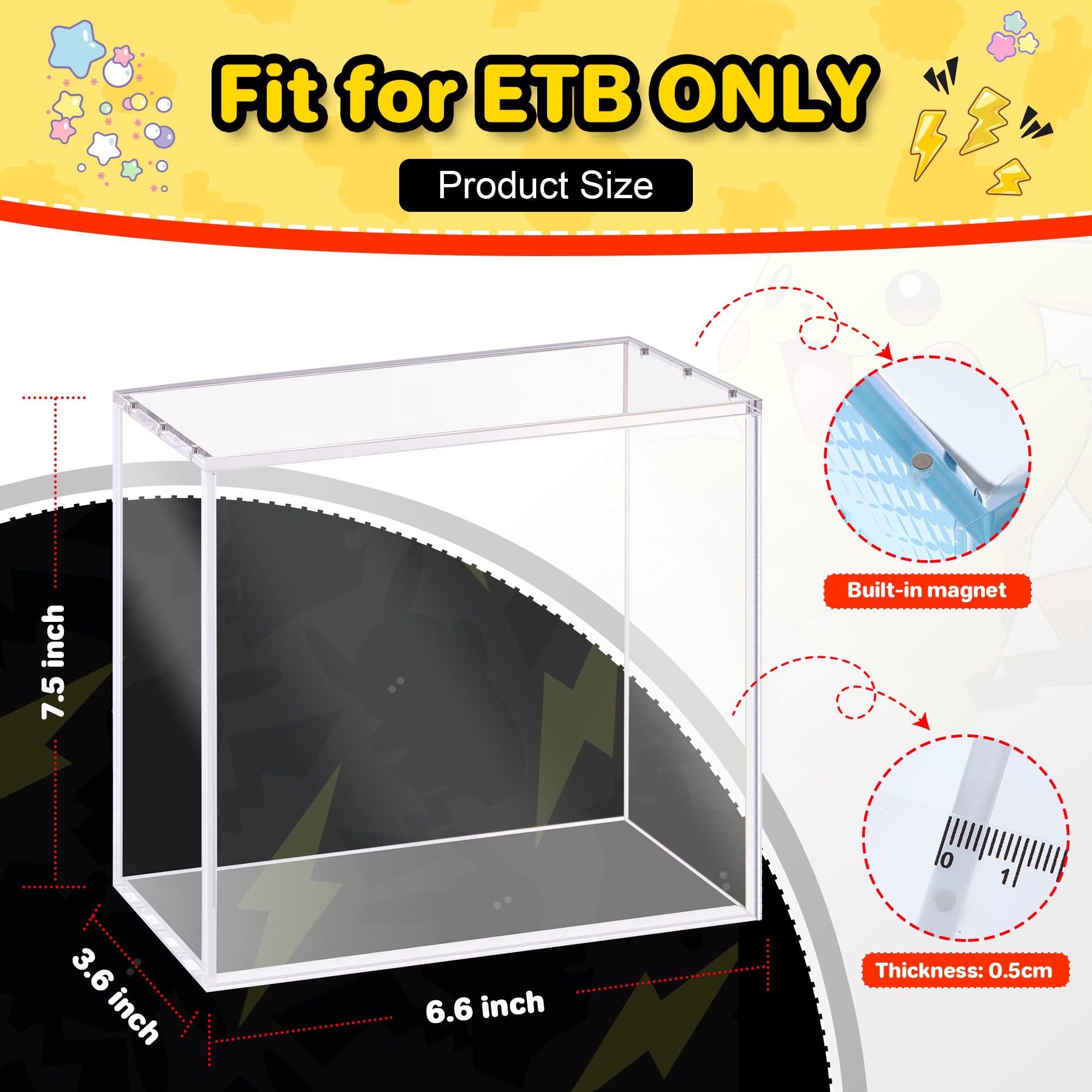Kisbox ETB Protector Case closed magnetic closure secures display.