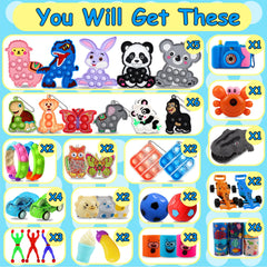 Kiss Monkey fidget toys variety set for stress relief and focus
