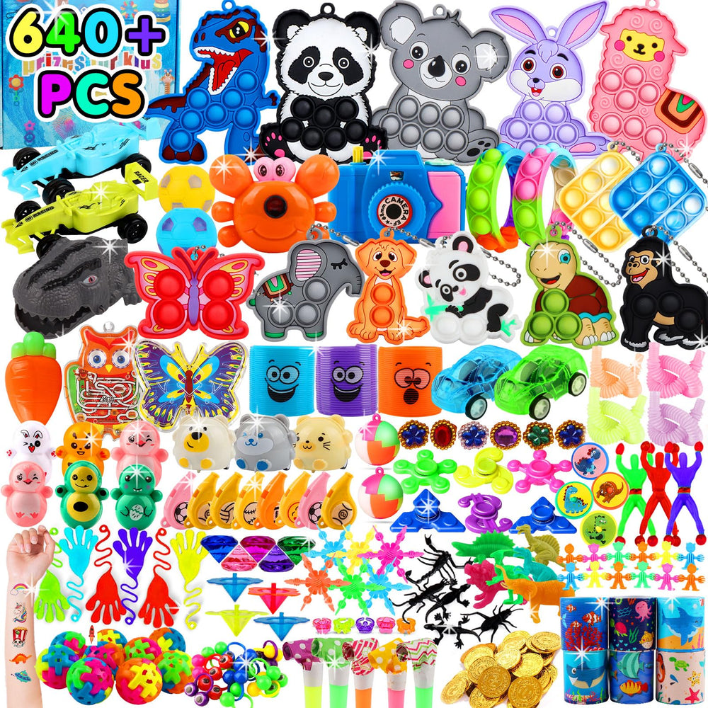 Kiss Monkey 640 PCS treasure box toys for classroom rewards and party favors