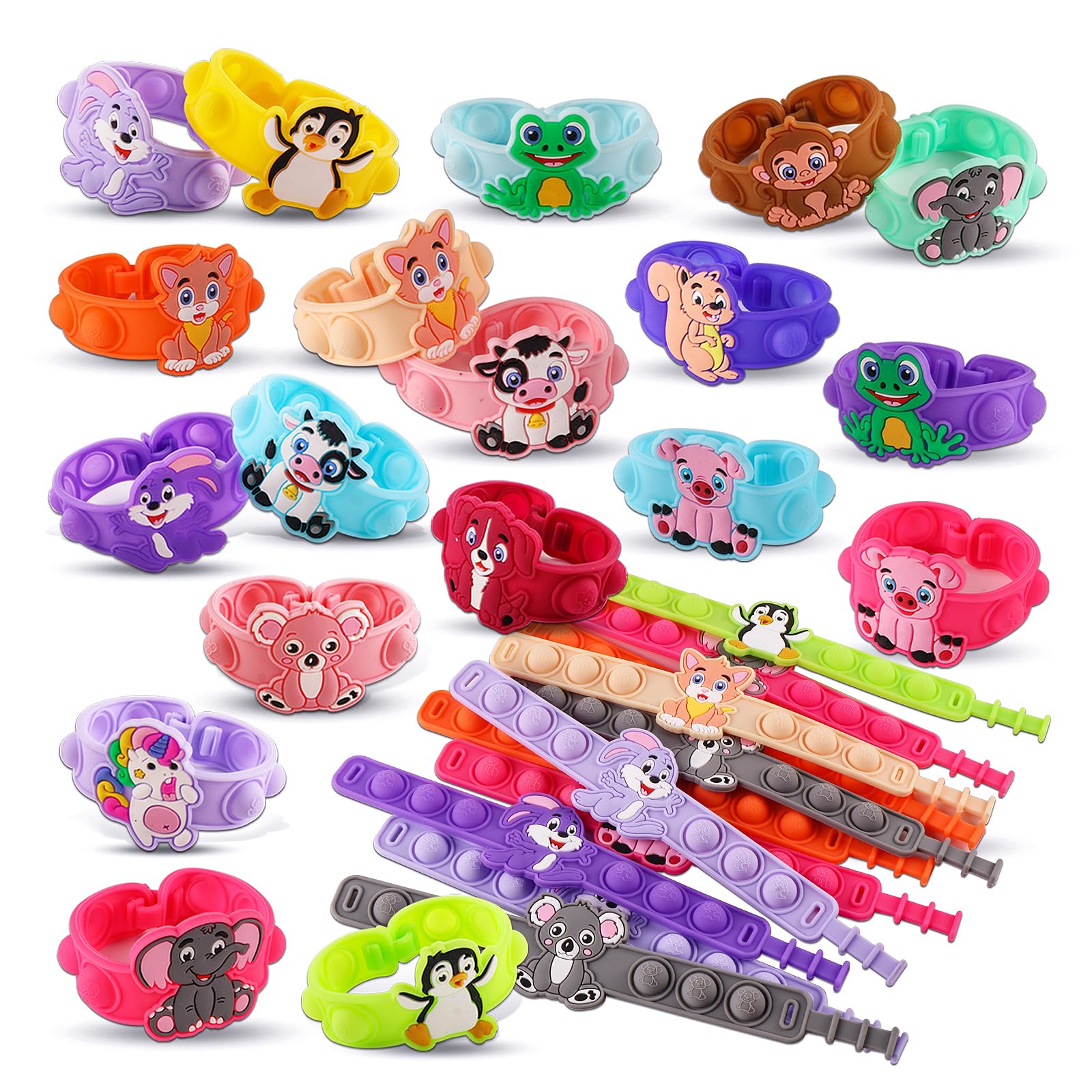 Kiss Monkey elephant pop bracelet, a portable fidget toy for focus.