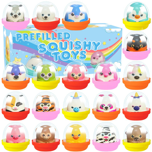 KissFree 20-pack party favors box of squishy toys for classroom rewards.