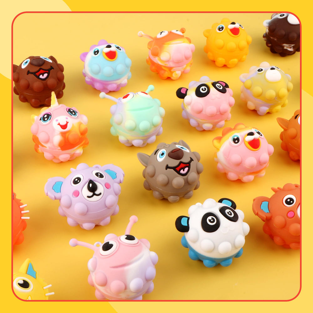 KissFree Animal Pop Ball in hand demonstrates portable stress relief on the go