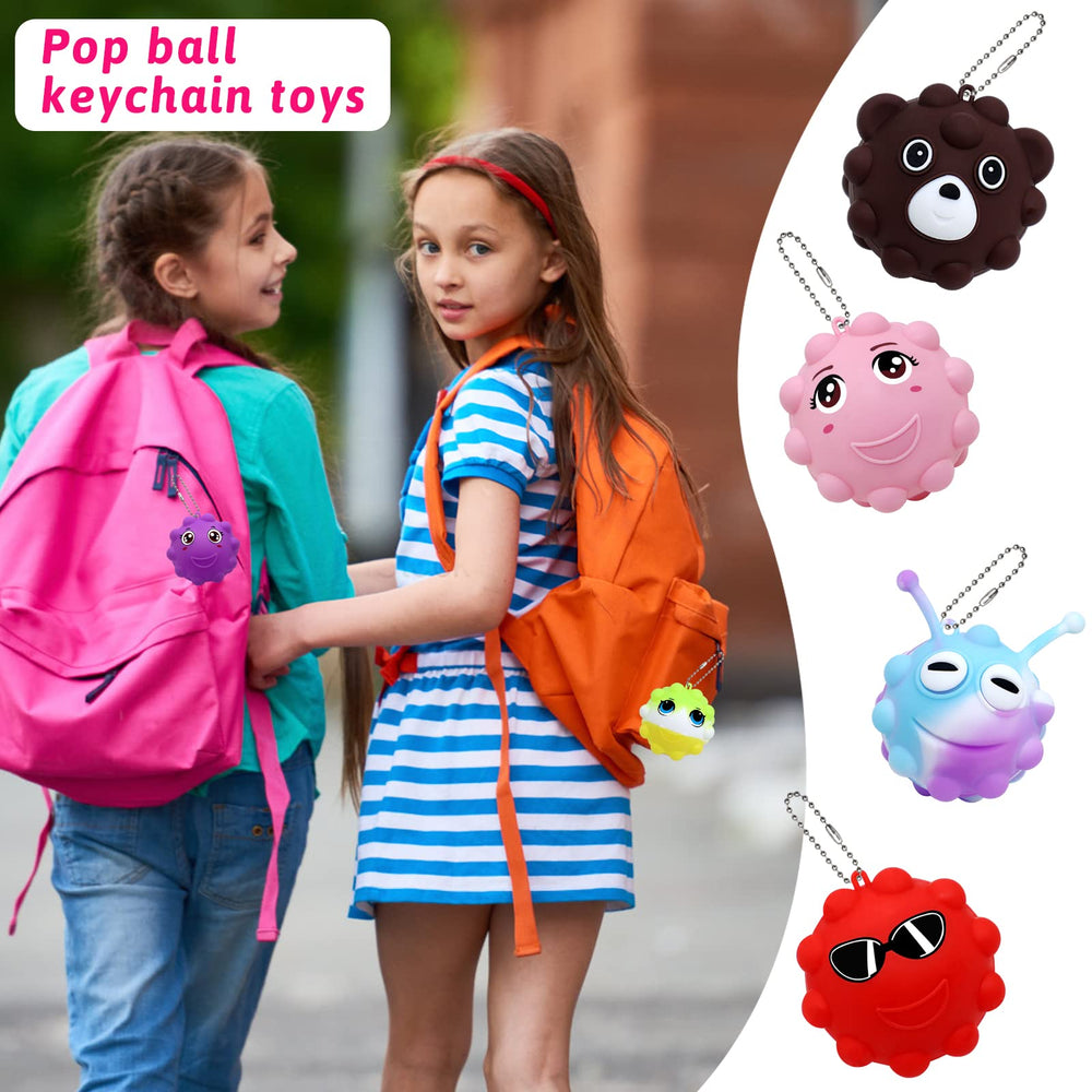 KissFree Animal Pop Ball keychain packaging used as party favor