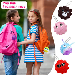 KissFree Animal Pop Ball keychain packaging used as party favor