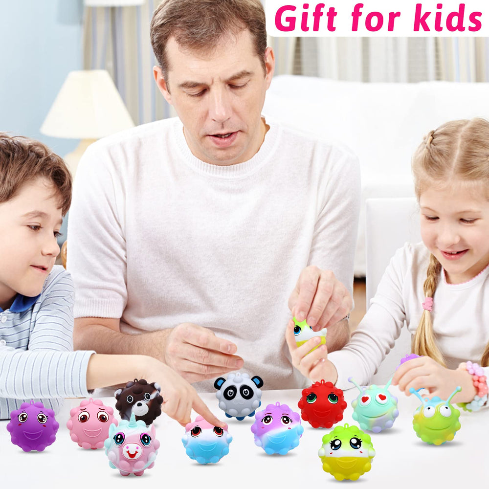 KissFree 3D animal pop ball silicone design for safe play