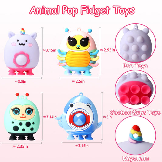KissFree 3D animal suction cup toy shown on a surface for play and bath time.