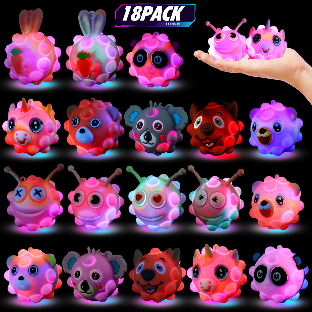 KissFree light-up animal pop ball glowing in hand for playful classroom fun