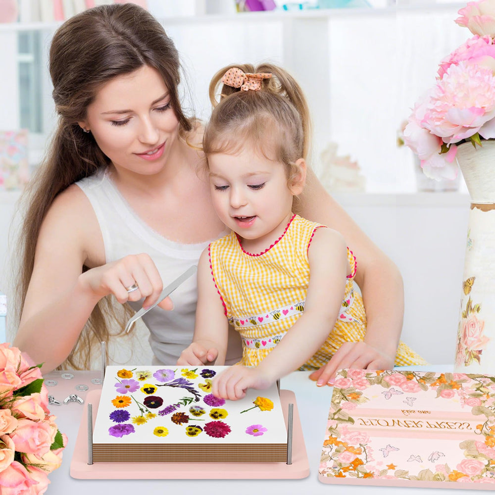 KISSONE DIY pressed-art scrapbook project with kit for creative keepsakes