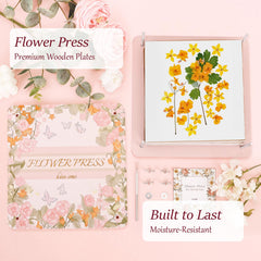 KISSONE large flower press 11x11 in action preserving petals and colors