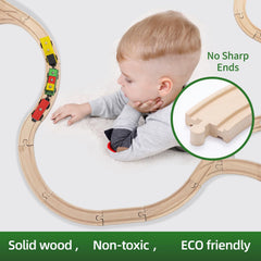 KiToyWod premium wooden surface supports smooth train gliding