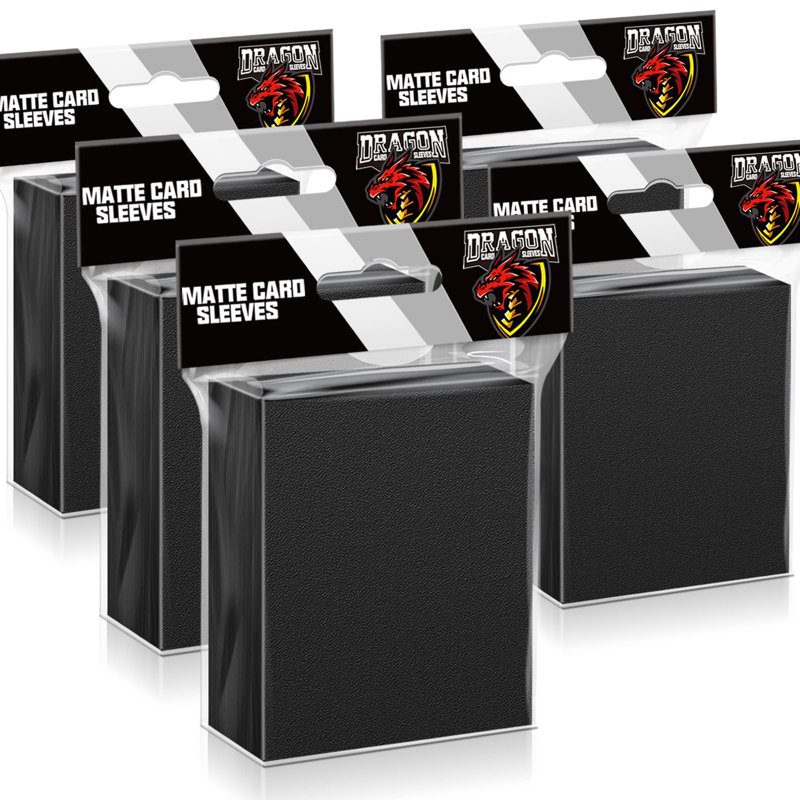 Kitoyz 500 black card sleeves pack for secure trading card storage