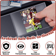 Kitoyz archival-safe sleeves displaying cards with transparent protection.