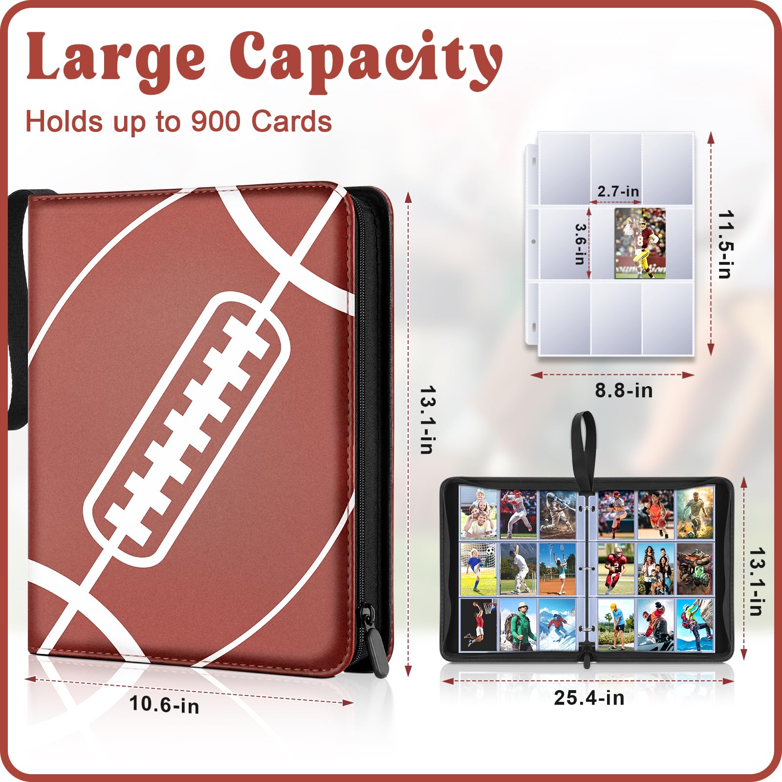 Kitoyz double-sided sleeves with 40 pages for clear card display.
