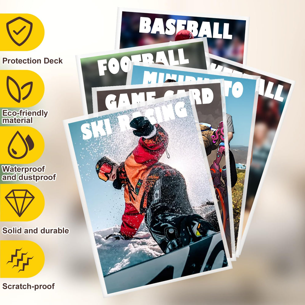 Kitoyz sleeves fit baseball, football, and game cards for versatile protection.