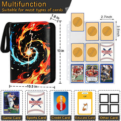 Kivxizi binder with 50 removable sleeves for flexible card organization