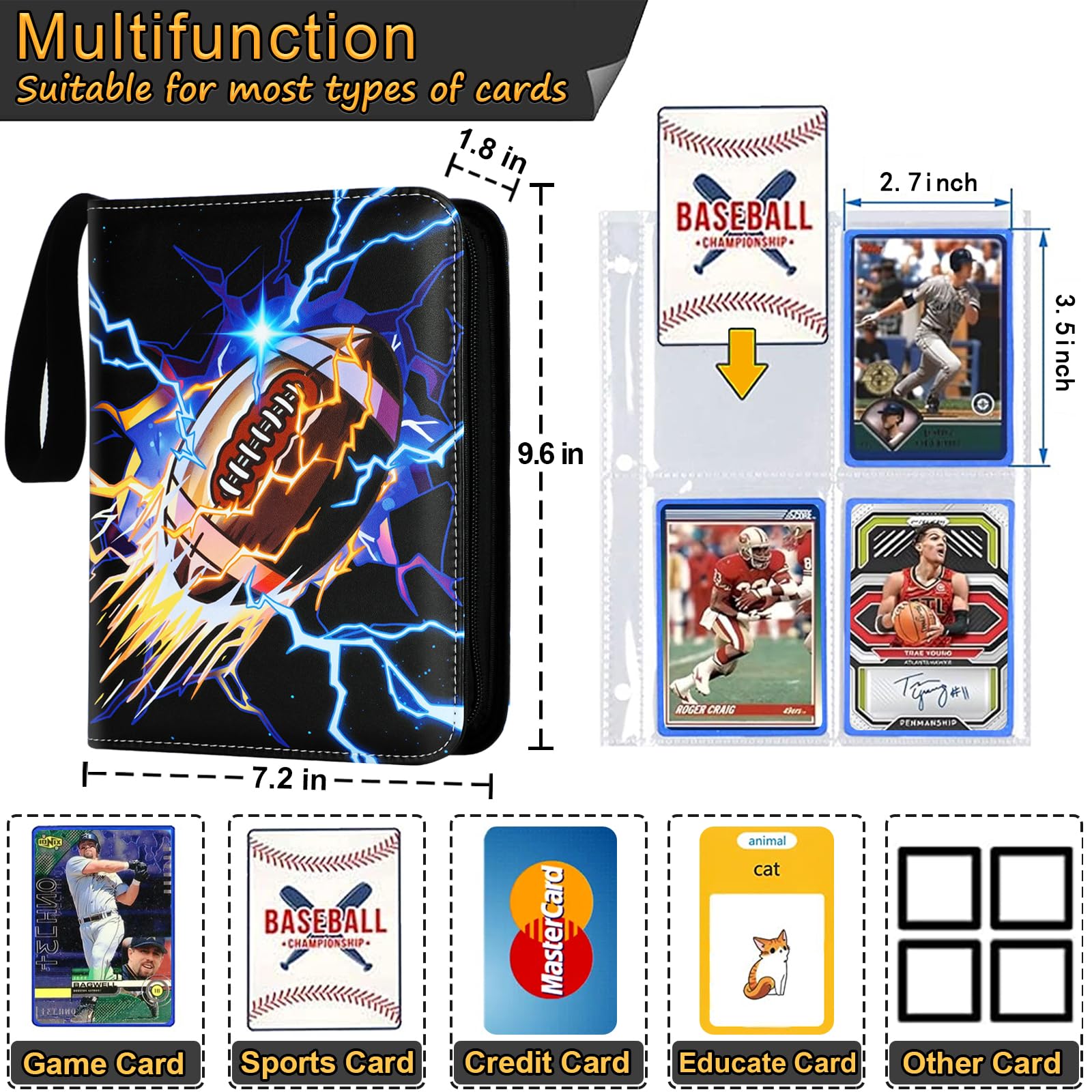 Kivxizi binder cover design features football pattern for gift appeal