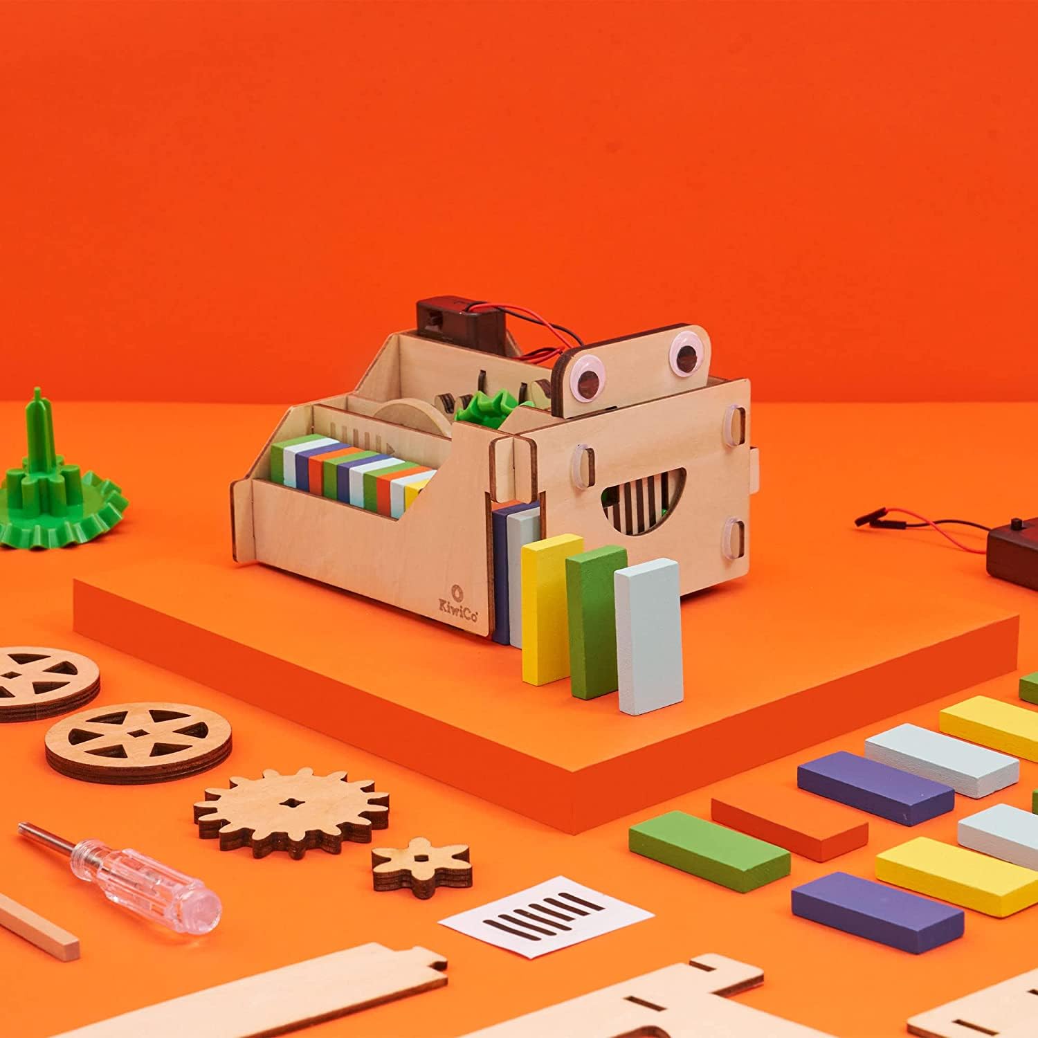 KiwiCo Domino runs show curves and splits for creative design testing.