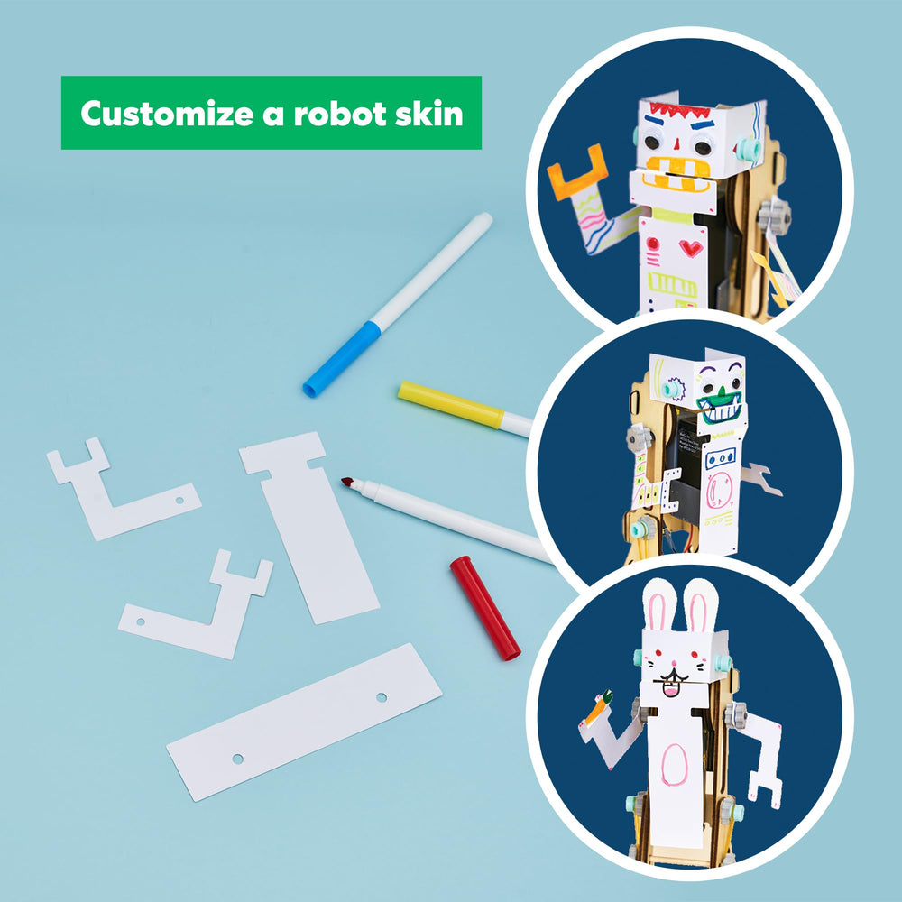 KiwiCo Jumping Robot on flat surface demonstrates engaging jumping.