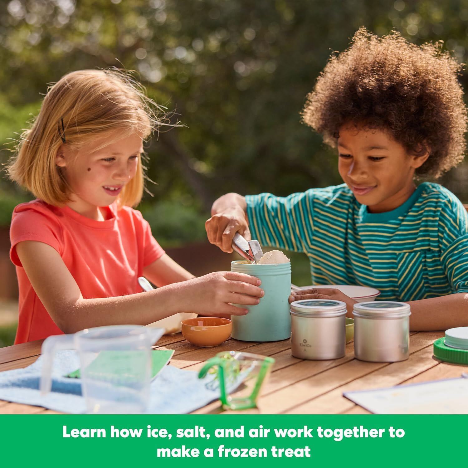 KiwiCo Science of Cooking stirring ice cream image highlights hands-on activity and creamy texture exploration.