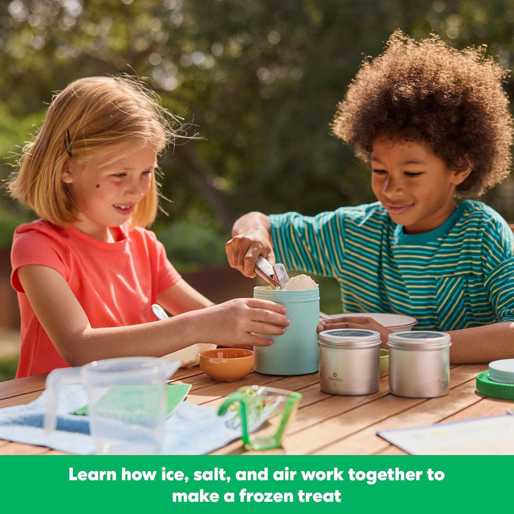 KiwiCo Science of Cooking stirring ice cream image highlights hands-on activity and creamy texture exploration.