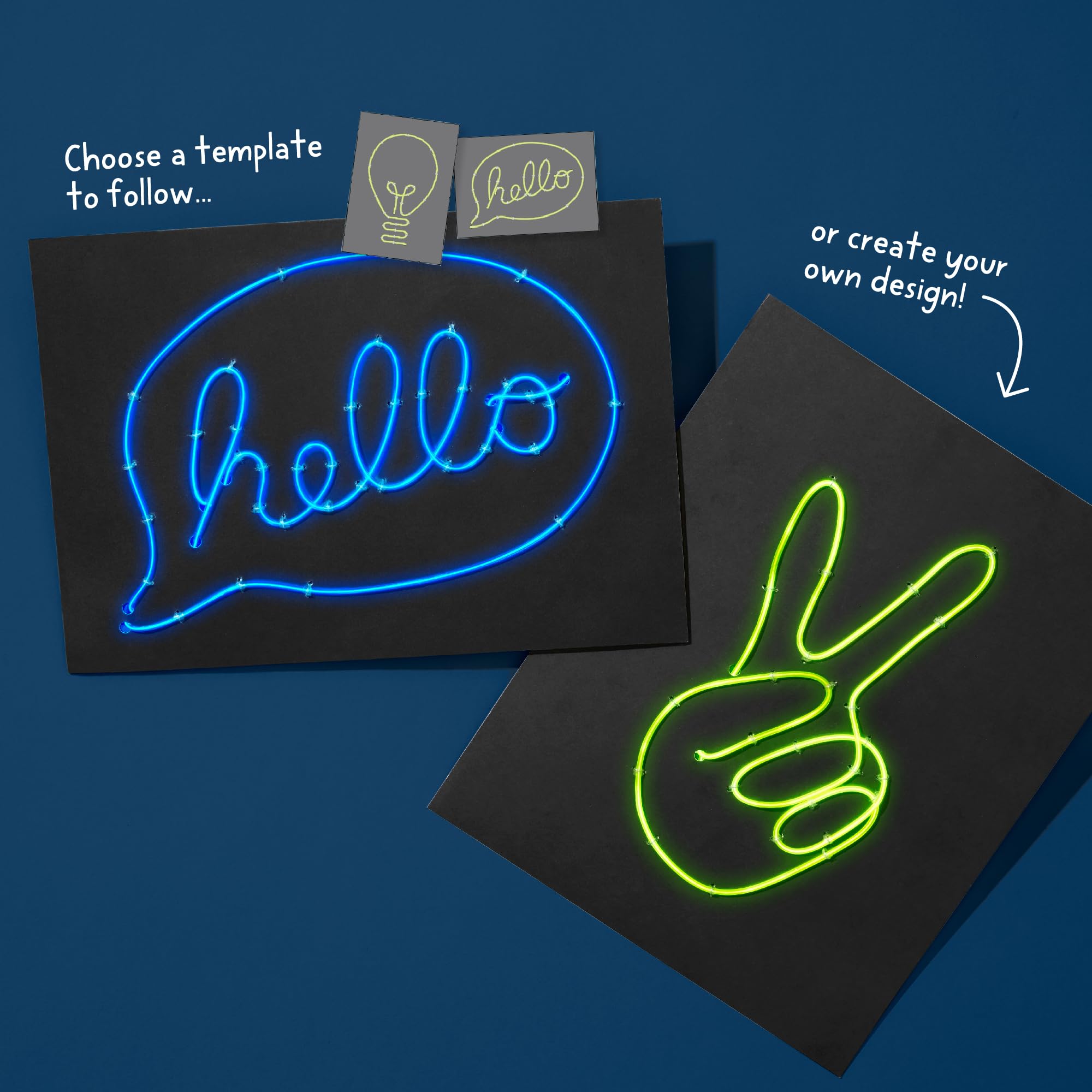 Design templates from KiwiCo kit for creating wire art