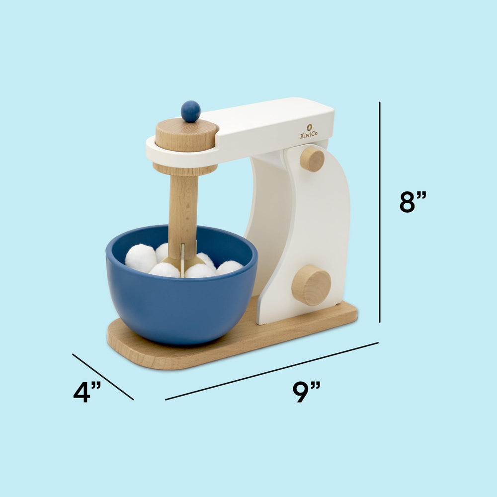 KiwiCo Bake-a-Cake Stand Mixer measuring cups image, supporting precise portioning in pretend recipes.
