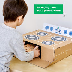 KiwiCo Bake-a-Cake Stand Mixer recipe cards image, guiding kids through simple, engaging baking steps.