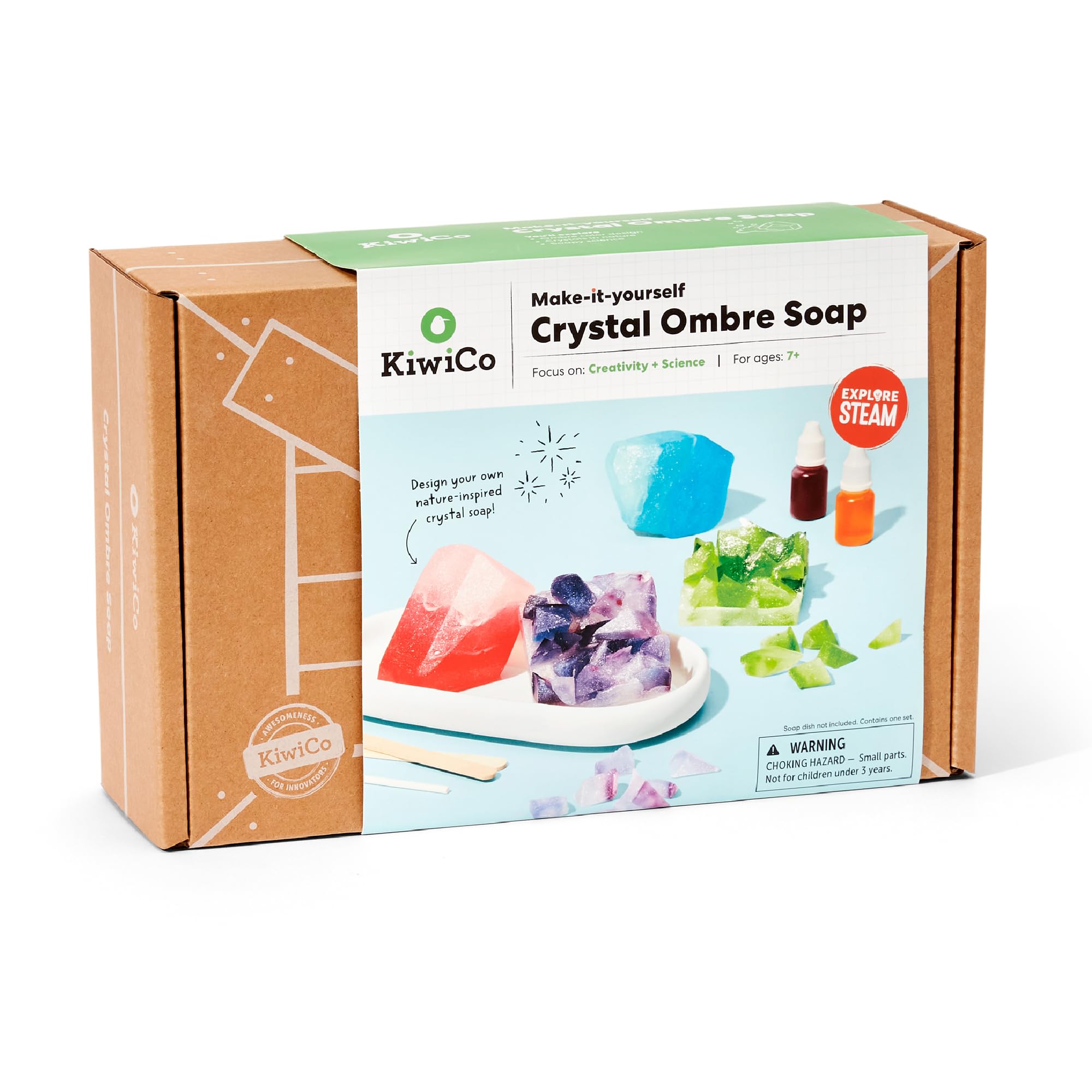 KiwiCo Crystal Geode Soapmaking Kit crafting tools support kid-led creativity