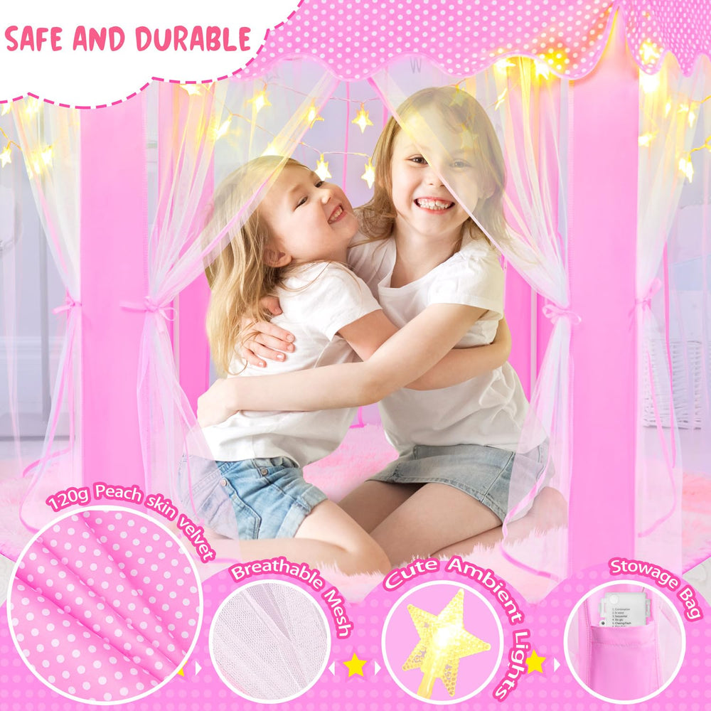 KIXINWA spacious interior supports sleepovers and reading for children.