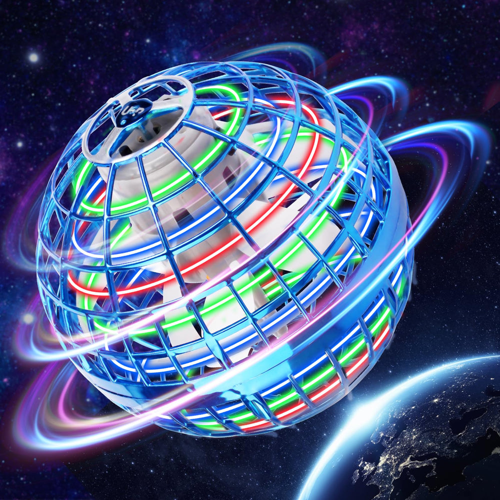 KIYTARBOO Flying Orb Ball in flight showing agile control for indoor or outdoor fun