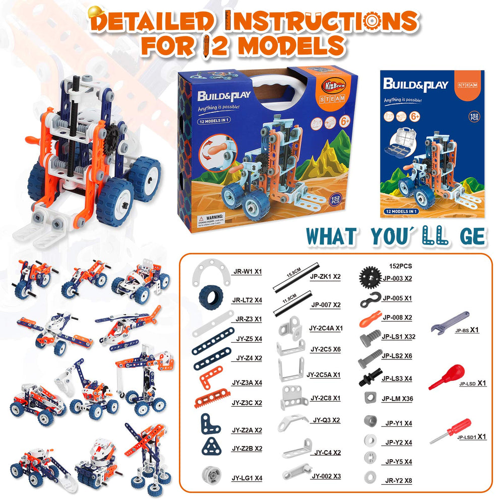 KizBruo car model assembly illustrating focused, safe play