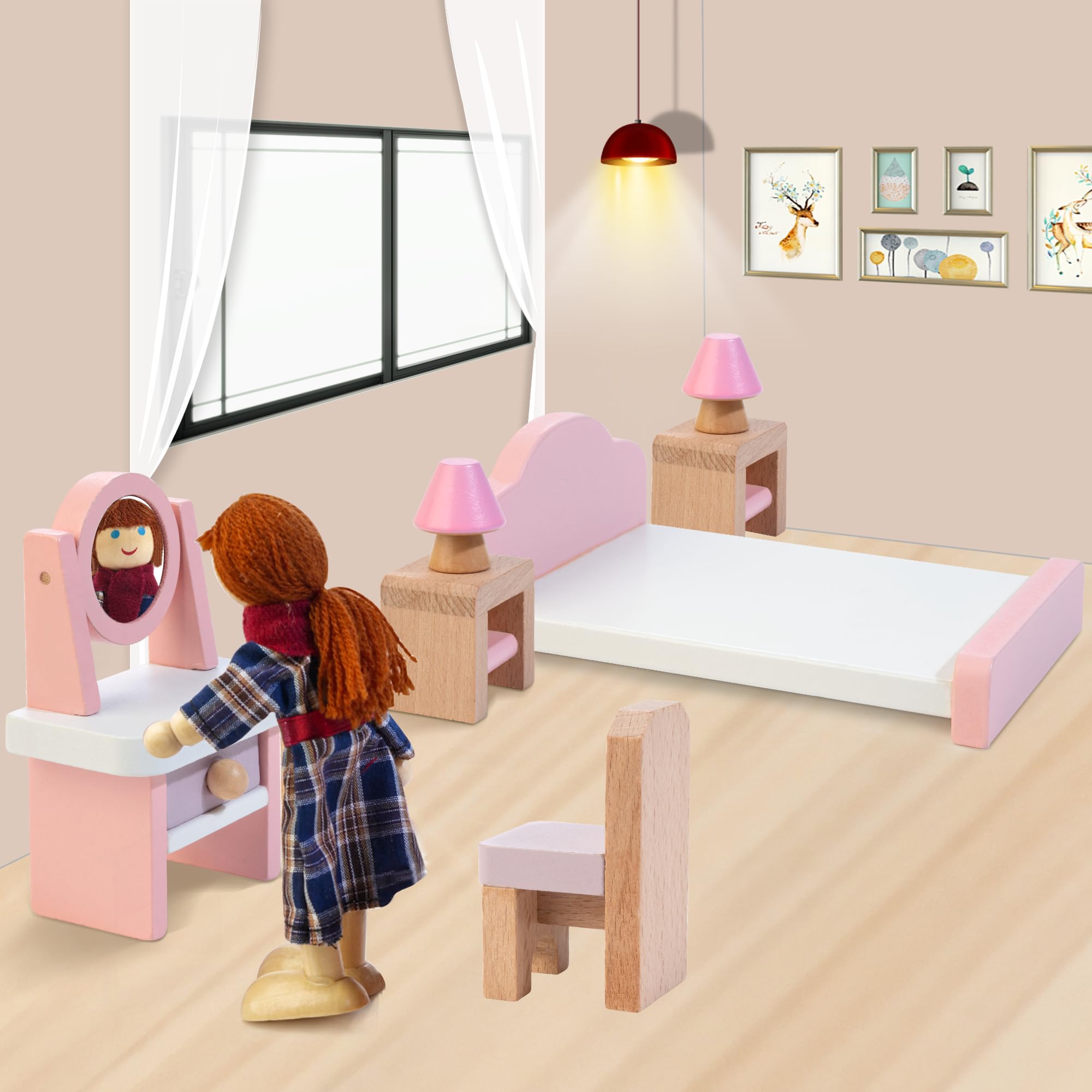 Kizfarm family dolls with cute outfits for diverse family play