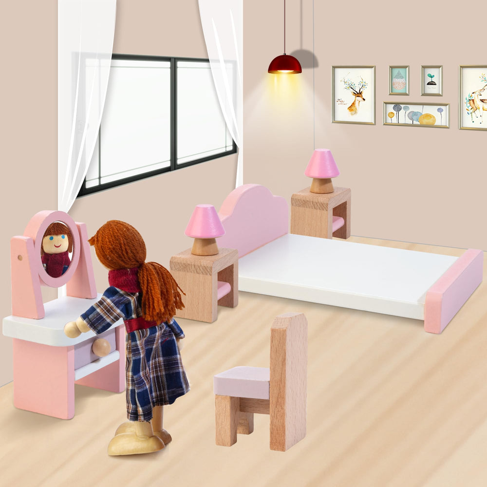 Kizfarm family dolls with cute outfits for diverse family play