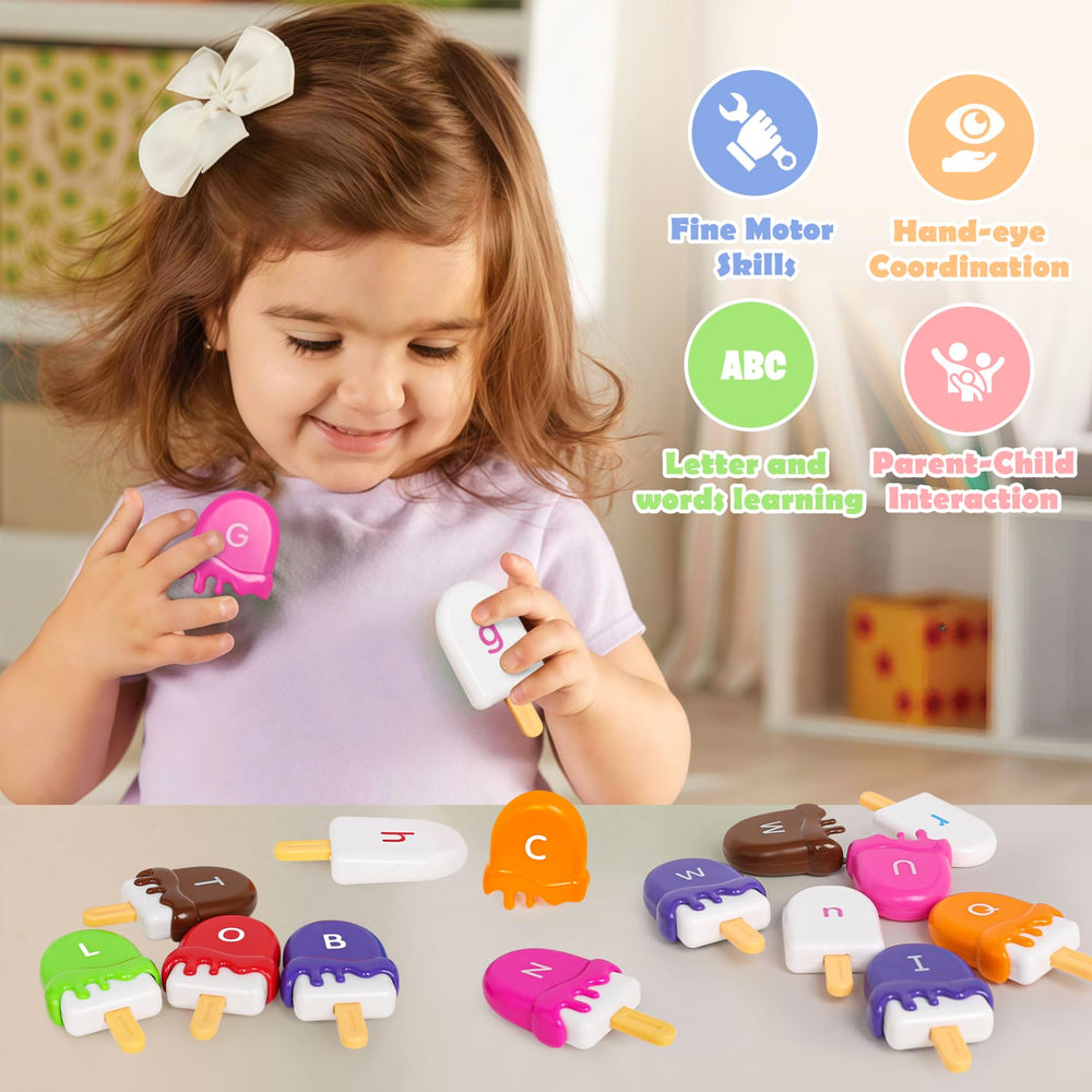 Kizh letter pieces promoting letter recognition and vocabulary exploration