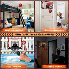 Foam pads reduce noise and protect door frames during dunks.