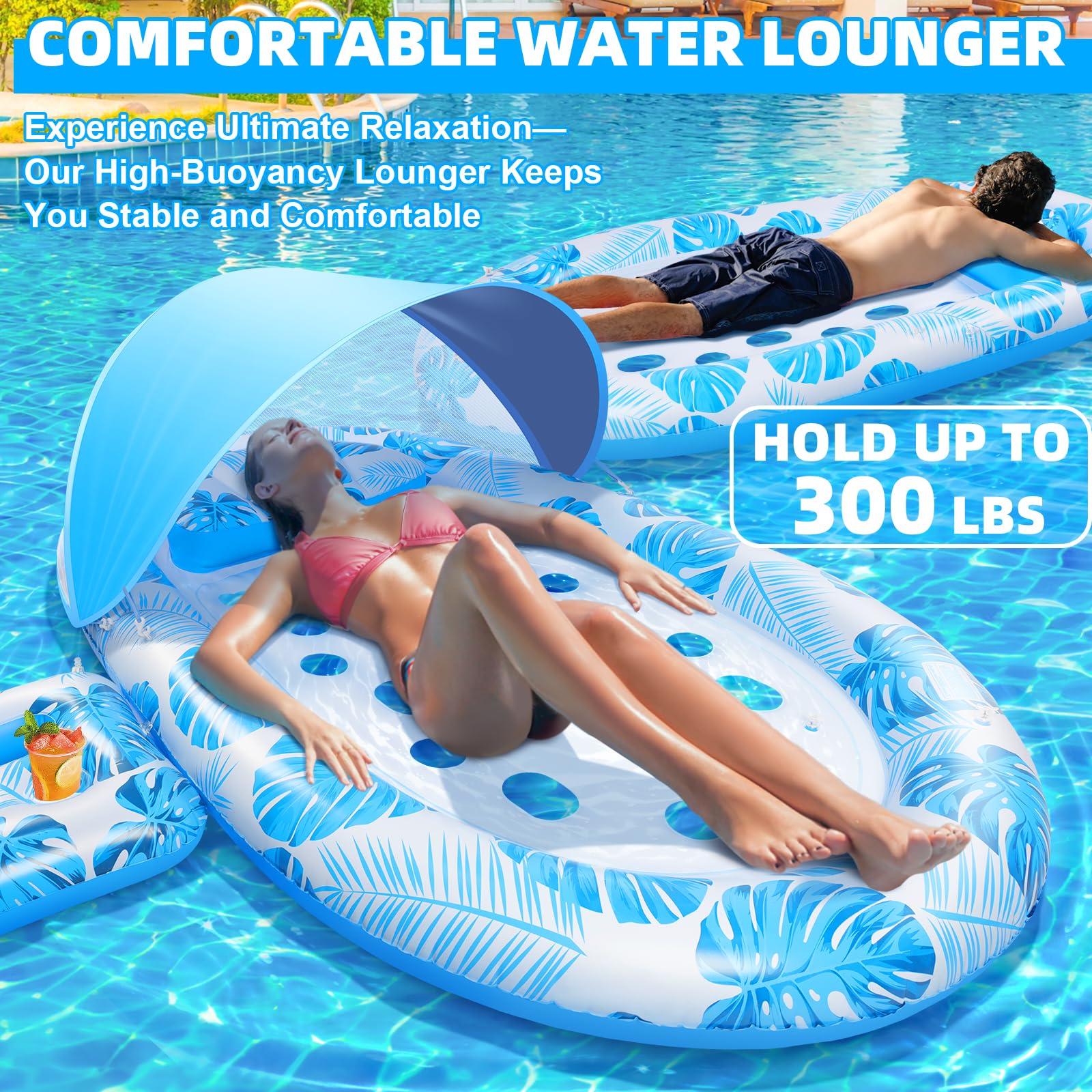 KIZJORYA connectable floating raft enables easy floats with friends.