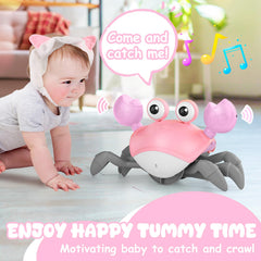 KIZJORYA Crawling Crab uses obstacle sensors to prevent collisions during play.