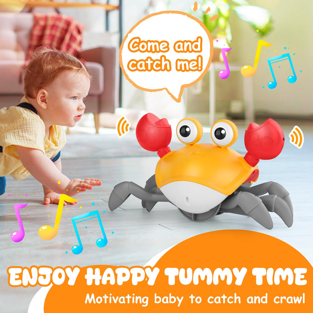 KIZJORYA orange crawling crab with rechargeable battery for long play