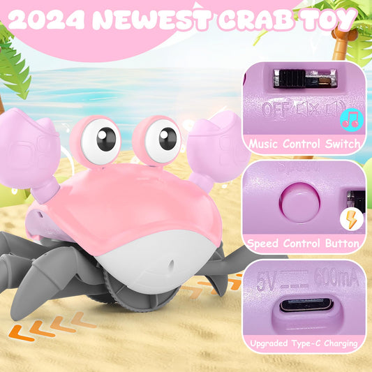 KIZJORYA Crawling Crab supports tummy time and early movement with music.