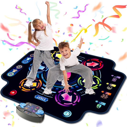 KIZJORYA dance mat with LED display boosts rhythm and coordination during play.