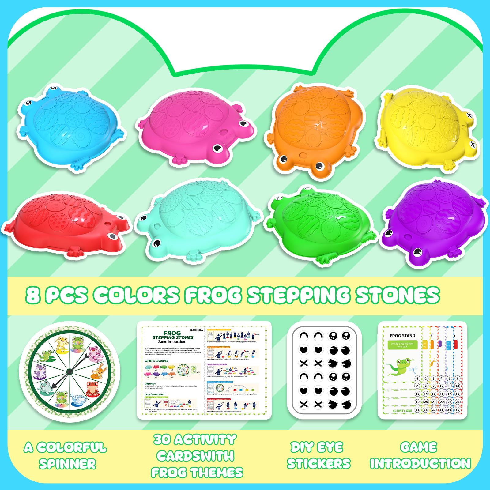 KIZJORYA DIY eye stickers brighten stones for fun personalization during play.