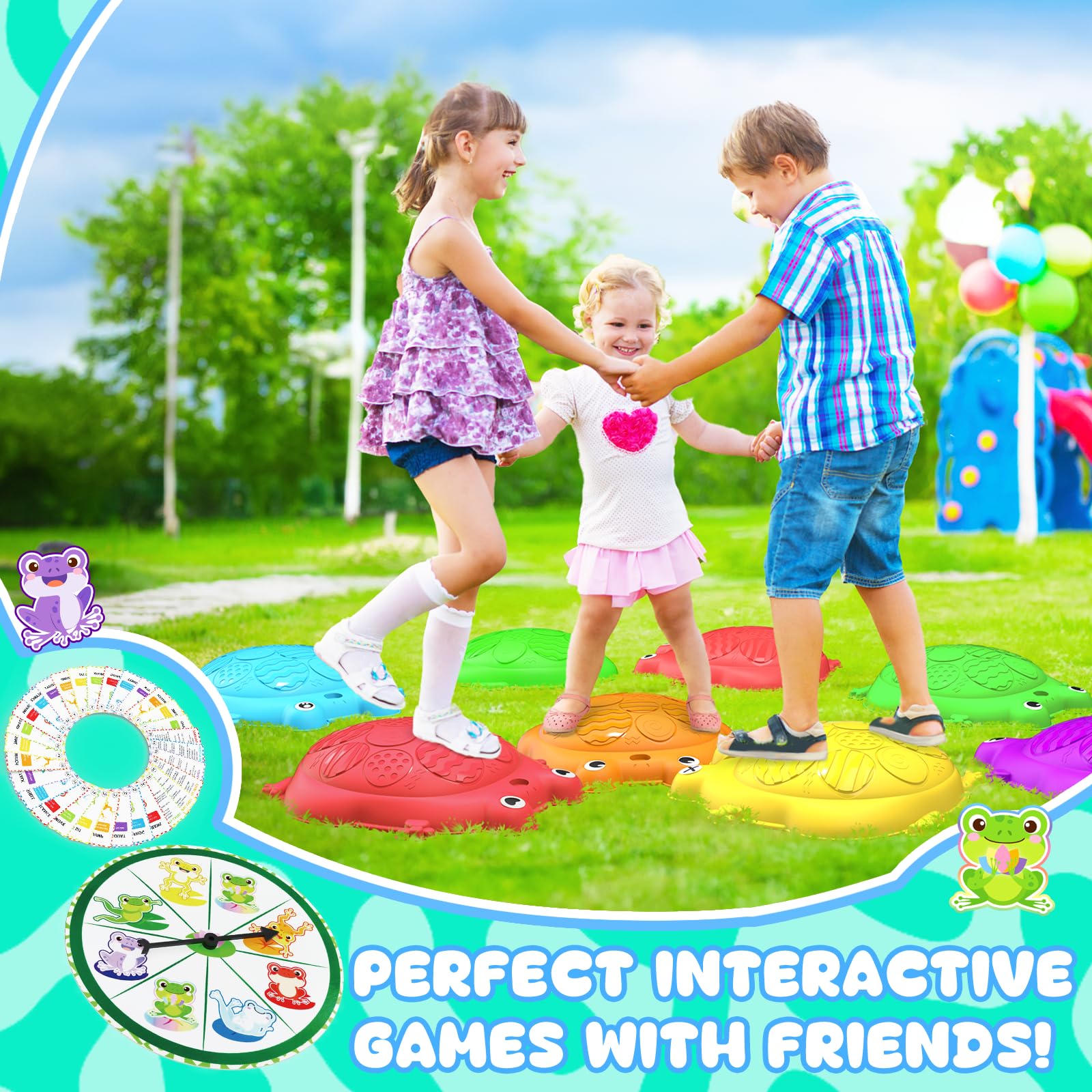 KIZJORYA stepping stones suitable for both indoor and outdoor play.