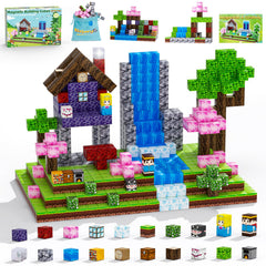 KIZJORYA magnetic blocks forest castle scene supports imaginative play and exploration