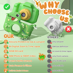 KIZJORYA kid camera in hand for easy grip during adventures.