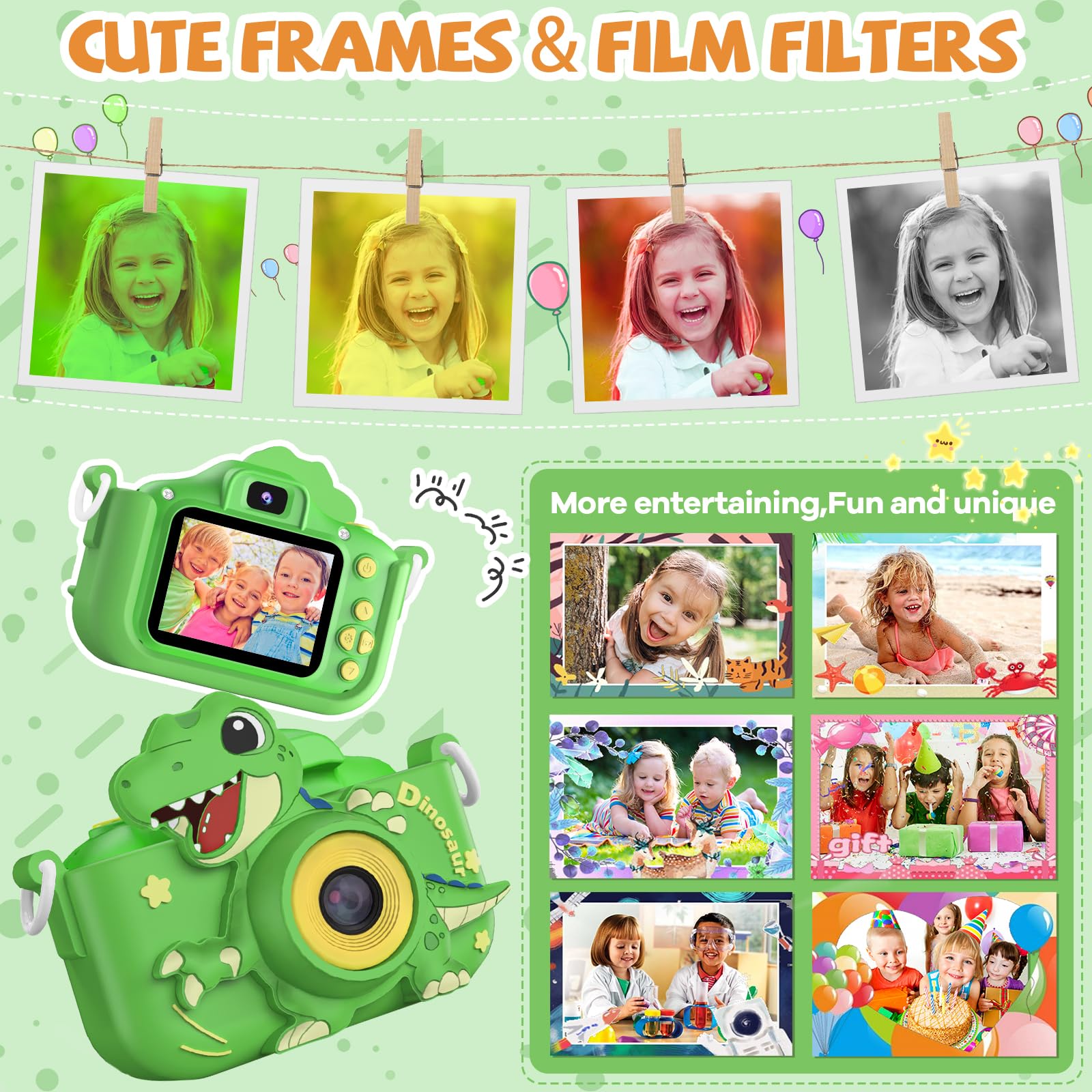 KIZJORYA time-lapse mode supports creative storytelling for kids.