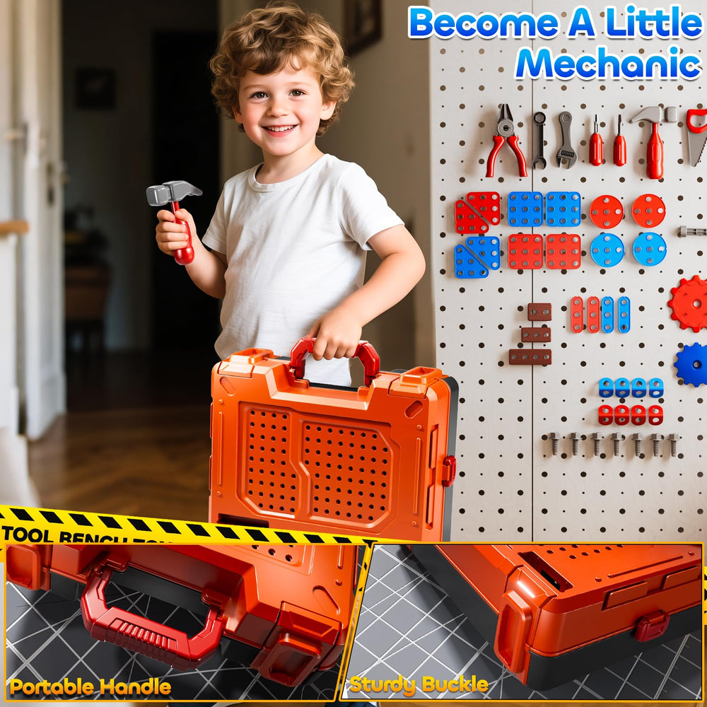 KIZONLY 145-piece toolkit sparks kids' curiosity during home and party play.