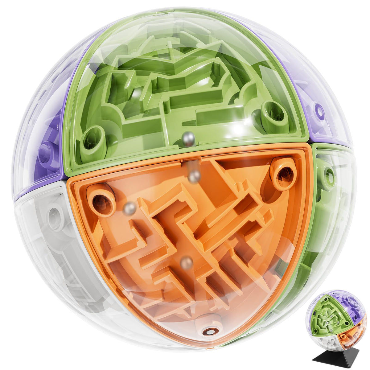 KIZONLY 3D Ball Puzzle color sections boost problem solving and motor skills
