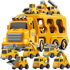 KIZONLY 7-in-1 construction transport truck for imaginative play and early motor skills
