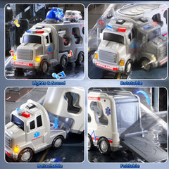 KIZONLY ambulance truck toy set open tailgate for easy car access