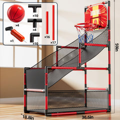 KIZONLY hoop ready for outdoor play with portable setup